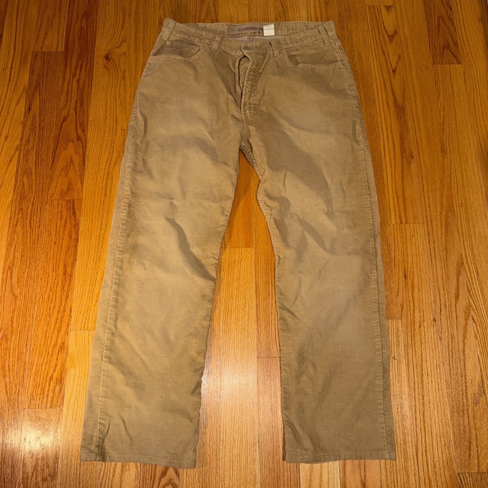 Vintage Gap 1969 Chino Pants Mens 38x32 Brown Cotton Blend Corduroy Standard